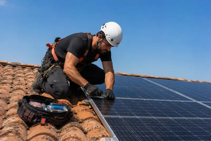 Maintenance et monitoring de panneaux solaires à Saint-Étienne-de-Gourgas